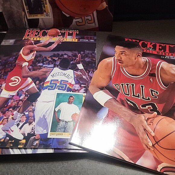 Lot of 12 Vintage 1992 Jan-Dec Beckett Basketball Monthly Magazine - Picture 3 of 9